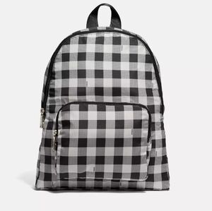Coach Black and White Checkered Backpack ( See Notation On